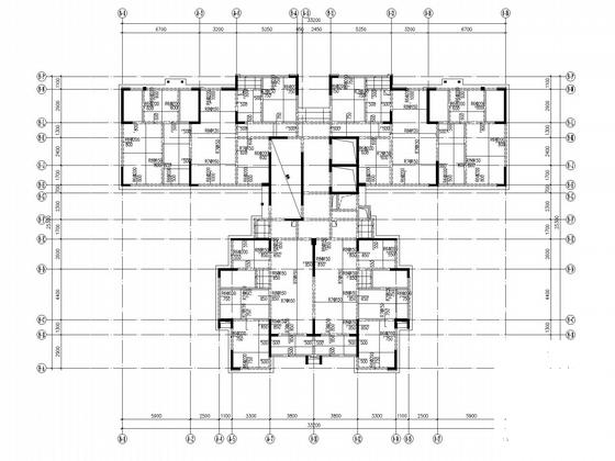 平面不规则超限全剪力墙结构住宅结构设计CAD施工图纸(梁配筋图) - 4