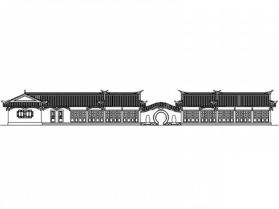 游园内木偶戏室、编制作坊及小卖部古建筑施工CAD图纸(平面图) - 1