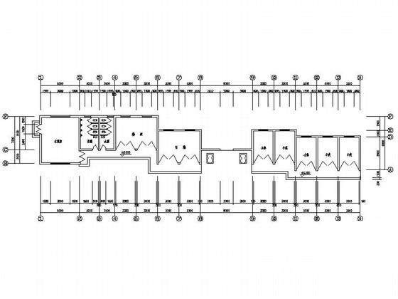 游园内木偶戏室、编制作坊及小卖部古建筑施工CAD图纸(平面图) - 3
