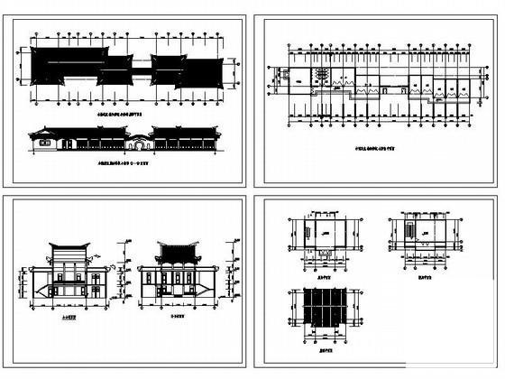 游园内木偶戏室、编制作坊及小卖部古建筑施工CAD图纸(平面图) - 4