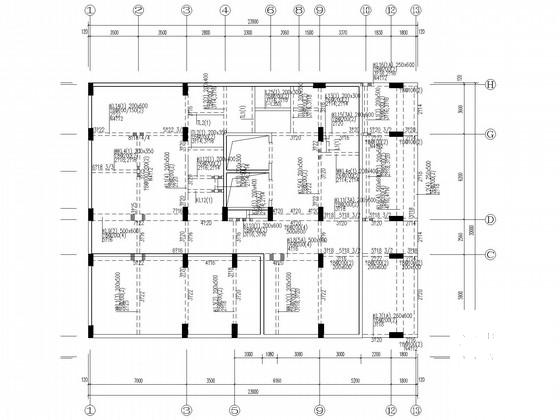 地下1层地上13层框剪住宅楼结构CAD施工图纸 - 2