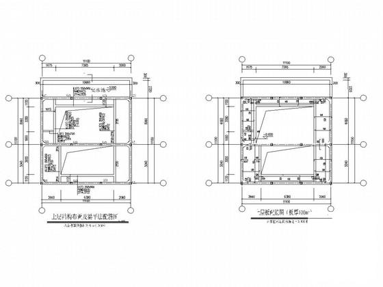 砌体结构铁路立交桥水泵房结构CAD施工图纸（建施）(梁平法配筋图) - 2