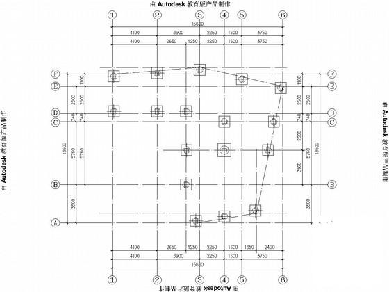 6层框架剪力墙结构私人住宅楼结构CAD施工图纸(平法表示) - 1