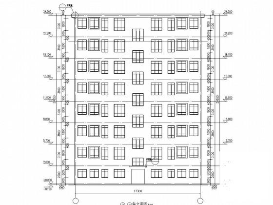 8层框架结构私家住宅楼结构CAD施工图纸（桩基础含建筑图纸） - 1