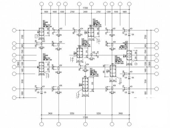 8层框架结构私家住宅楼结构CAD施工图纸（桩基础含建筑图纸） - 3