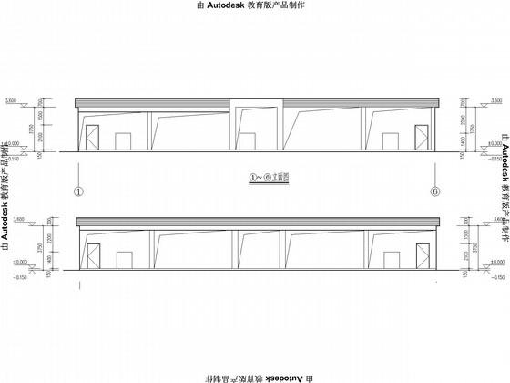 烟花爆竹抗暴间框架结构CAD施工图纸(建施) - 1