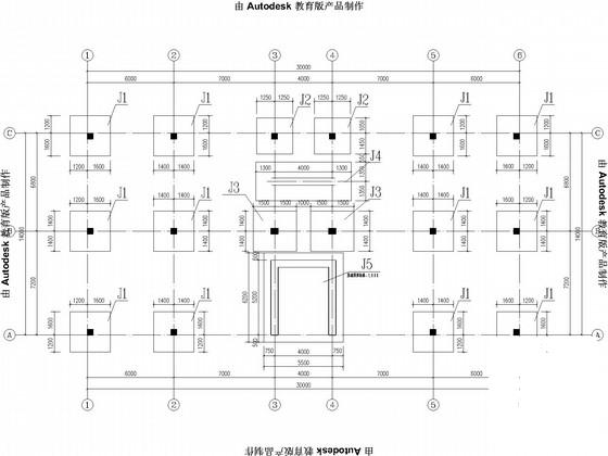烟花爆竹抗暴间框架结构CAD施工图纸(建施) - 3