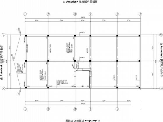 烟花爆竹抗暴间框架结构CAD施工图纸(建施) - 4