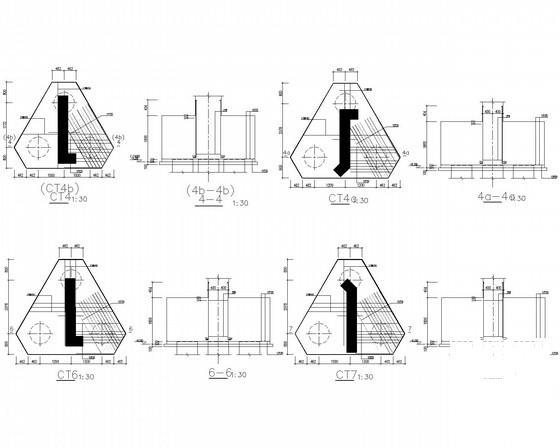 双塔大底盘框剪32层商住楼结构CAD施工图纸（桩基础）(平面布置图) - 3