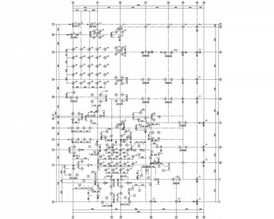双塔大底盘框剪32层商住楼结构CAD施工图纸（桩基础）(平面布置图) - 5