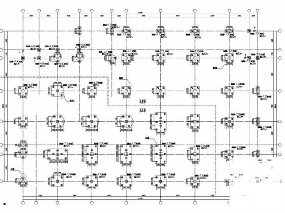 5层框架结构名牌大学附属中学行政楼结构CAD施工图纸（地下1层）(基础设计等级) - 1