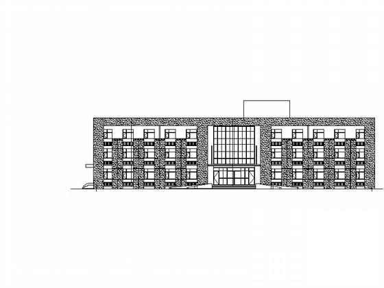 3层机械制造厂员工办公楼及宿舍楼建筑施工CAD图纸 - 1