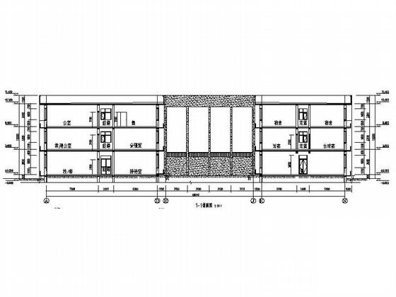 3层机械制造厂员工办公楼及宿舍楼建筑施工CAD图纸 - 2