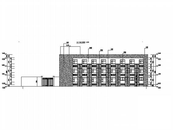 3层机械制造厂员工办公楼及宿舍楼建筑施工CAD图纸 - 4