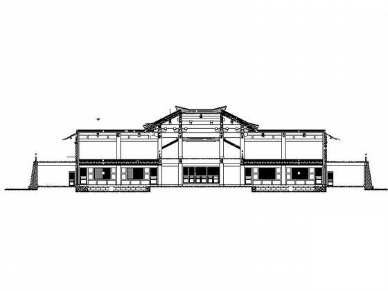 仿古3层单檐道学院设计CAD施工图纸 - 2