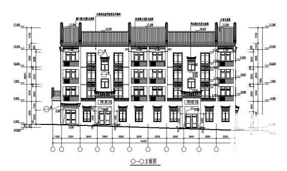 砌体结构4层古建筑民居建筑施工CAD图纸 - 4