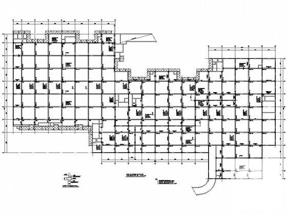 国内地下1层车库结构CAD施工图纸（筏板基础） - 2