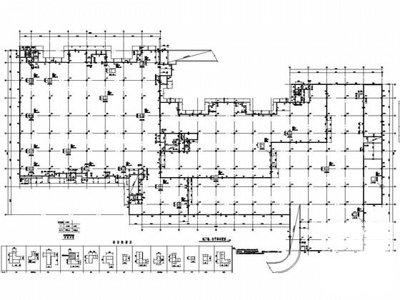 国内地下1层车库结构CAD施工图纸（筏板基础） - 3