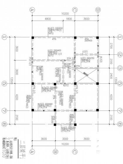 13.5米X10.2米框架别墅结构CAD施工图纸（独立基础） - 3