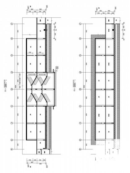 地下车库剪力墙结构CAD施工图纸(建施)(平面布置图) - 1