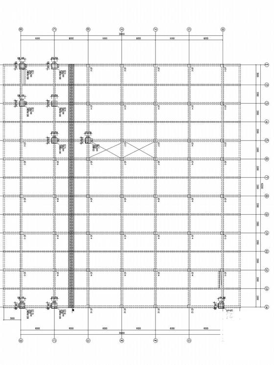 地下车库剪力墙结构CAD施工图纸(建施)(平面布置图) - 5