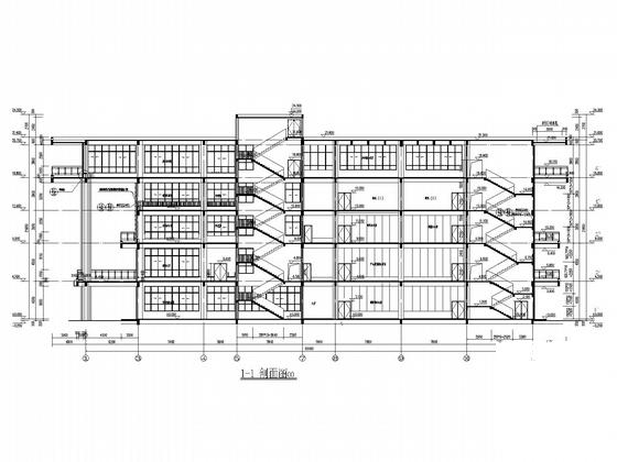5层桩基础框架创新大楼结构CAD施工图纸(建施) - 1