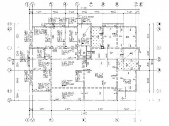 6层剪力墙伯爵公馆结构CAD施工图纸（条形基础独立基础）(平面布置图) - 1