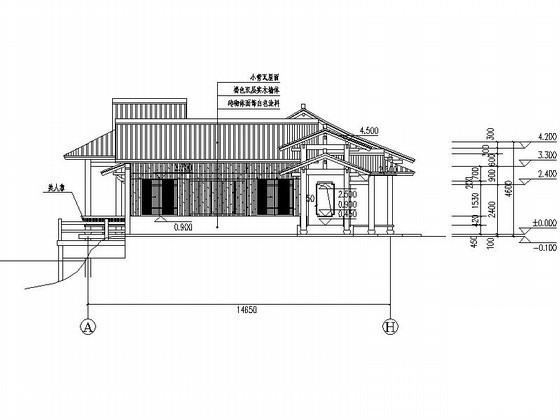 仿古售票处建筑施工CAD图纸（总）(卫生间详图) - 5