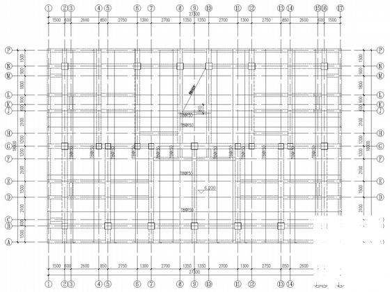 6层私人住宅楼框架结构CAD施工图纸（桩基础）(平面布置图) - 2