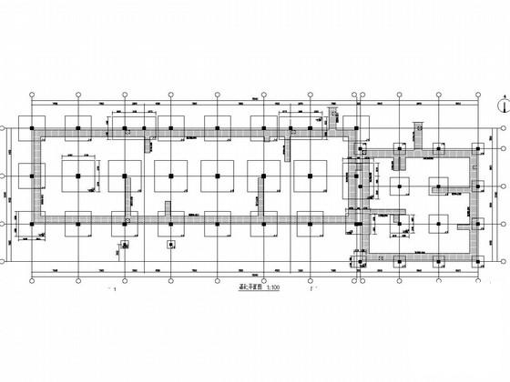 4层框架结构综合生产办公楼结构CAD施工图纸 - 1