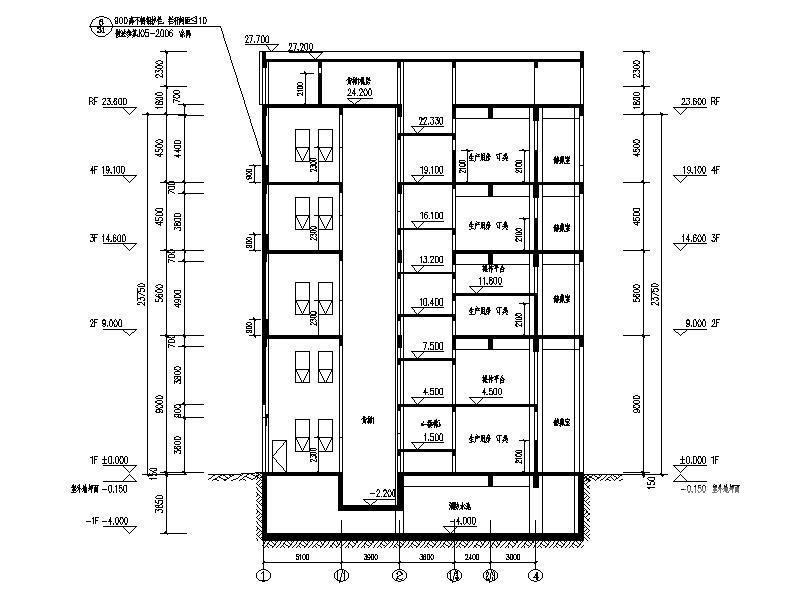 4层玻璃幕墙丁类生产性厂房建筑施工图（电气图纸） - 2