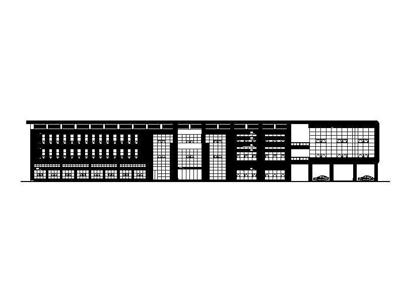 3层物流厂房建筑幕墙CAD施工图纸 - 1