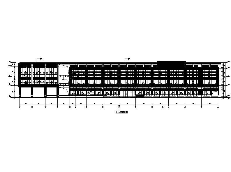 3层物流厂房建筑幕墙CAD施工图纸 - 2