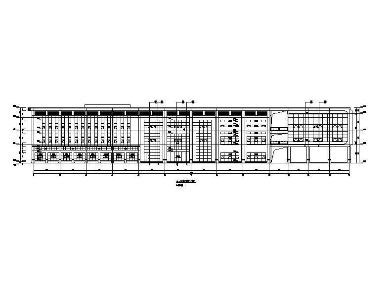 3层物流厂房建筑幕墙CAD施工图纸 - 4