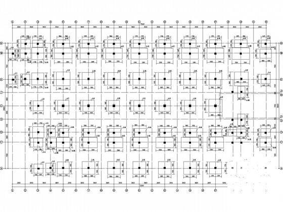 6层框架综合楼结构CAD施工图纸(独立基础含建施)(平面布置图) - 2