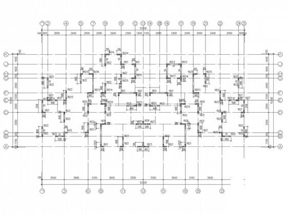 17层框剪小高层住宅楼结构CAD施工图纸（桩基础）(自行车坡道) - 1