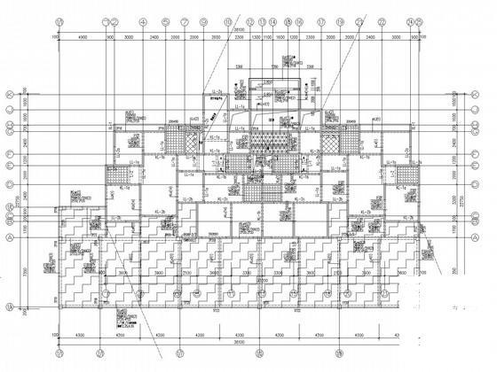 17层框剪小高层住宅楼结构CAD施工图纸（桩基础）(自行车坡道) - 3