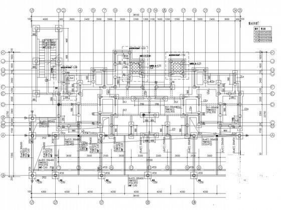 17层框剪小高层住宅楼结构CAD施工图纸（桩基础）(自行车坡道) - 4