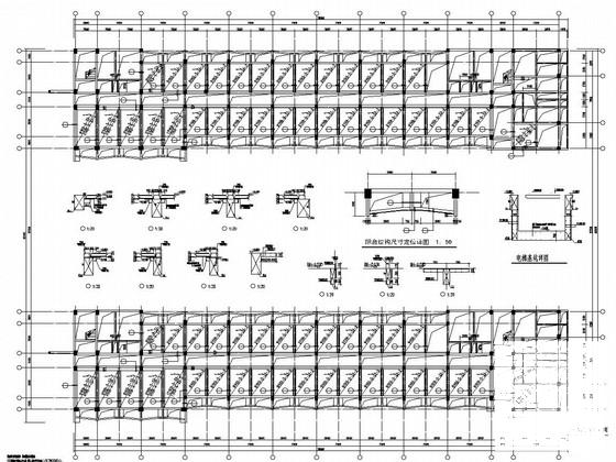 6层框架结构中学宿舍结构CAD施工图纸（桩基础） - 2