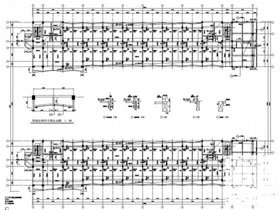 6层框架结构中学宿舍结构CAD施工图纸（桩基础） - 3