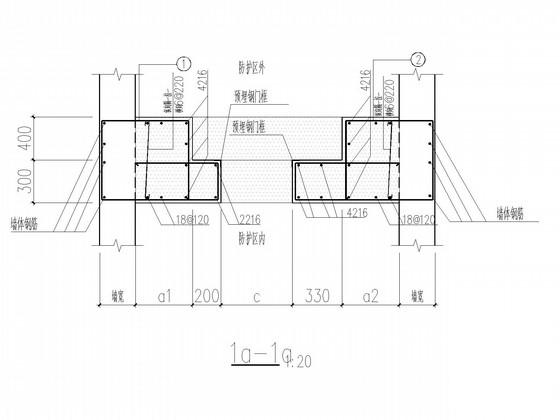 地下车库2层框架结构CAD施工图纸（筏形基础） - 4