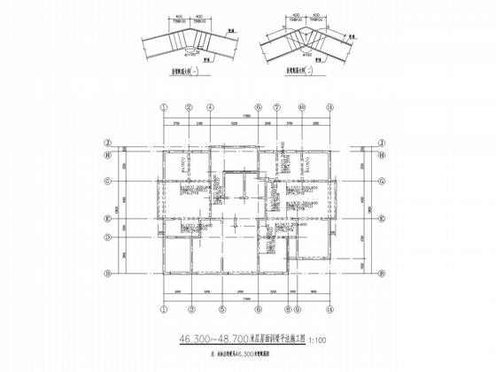 16层框架剪力墙住宅楼结构CAD施工图纸（筏形基础） - 4