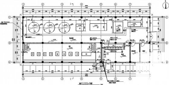 生活用水综合处理间框架结构CAD施工图纸（条形基础） - 2