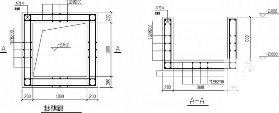 生活用水综合处理间框架结构CAD施工图纸（条形基础） - 3