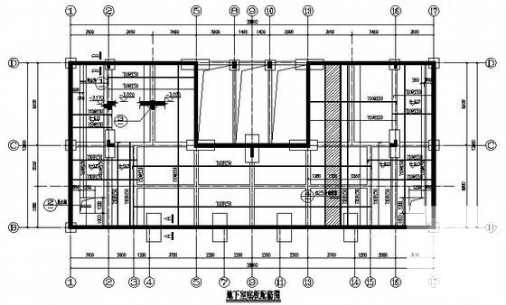 3层异形框架结构住宅楼结构CAD施工图纸（2套）(膨胀加强带) - 1