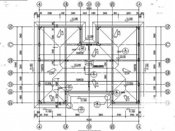 3层异形框架结构住宅楼结构CAD施工图纸（2套）(膨胀加强带) - 4