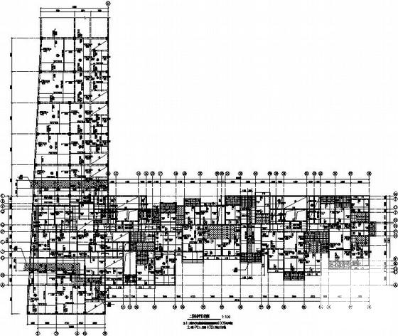 城中村改造框剪住宅结构CAD施工图纸(梁配筋图) - 1