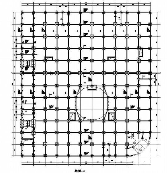 框架结构商场结构CAD施工图纸（3层桩基础）(预应力管桩) - 4