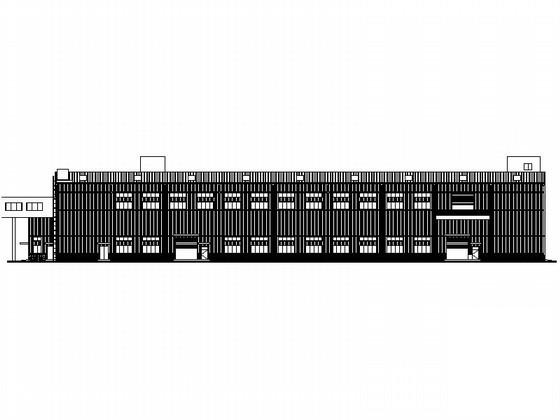 2层现代风格工厂车间建筑施工CAD图纸 - 1