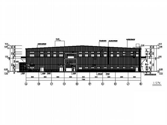 2层现代风格工厂车间建筑施工CAD图纸 - 5